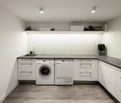 White laundry cabinet